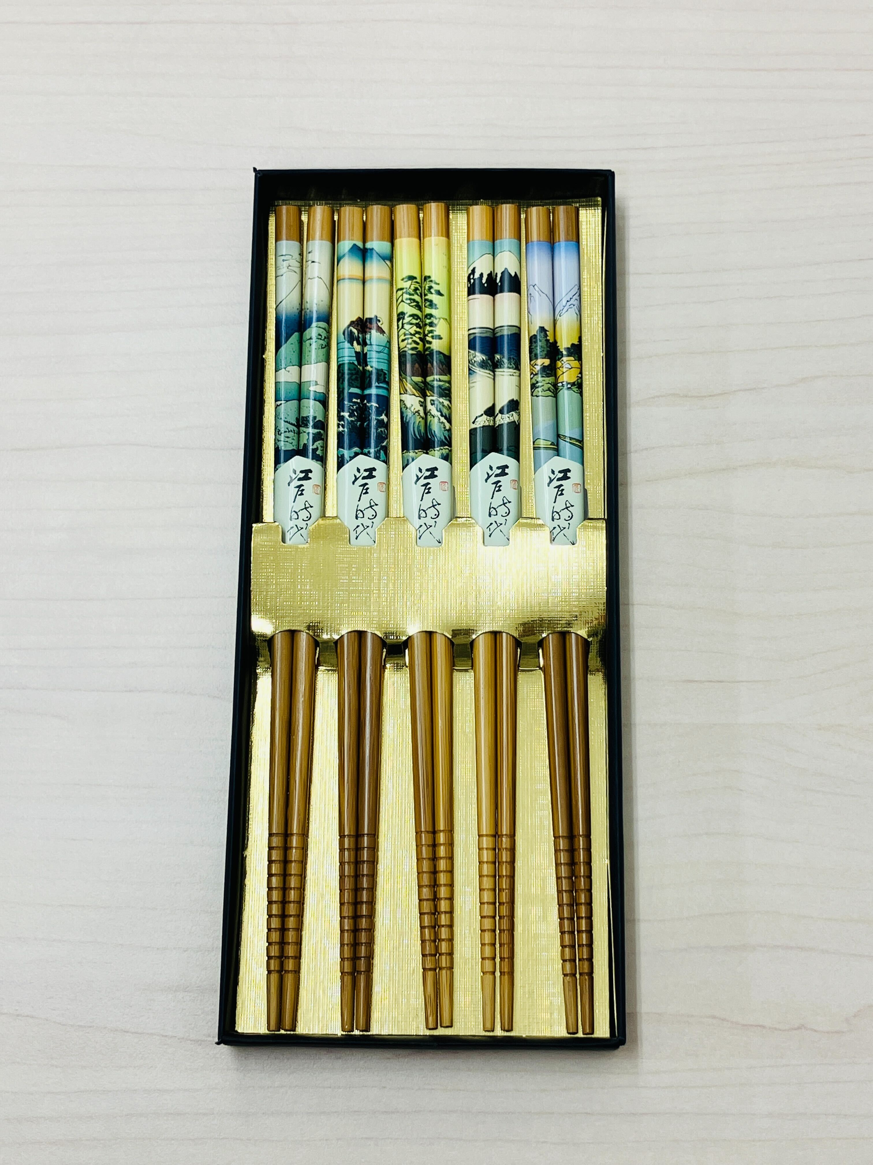 日本浮世絵箸　江戸　5膳セット サムネイル2